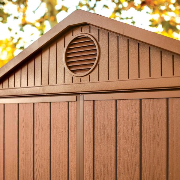 Keter 6’x6′ Darwin Heavy Duty Plastic Garden Shed –  Brown