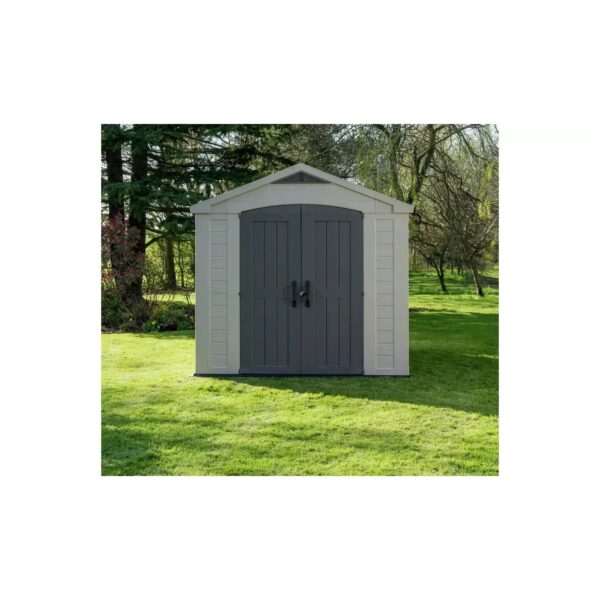 Keter 8’x8′ Factor Heavy Duty Plastic Garden Shed – Beige