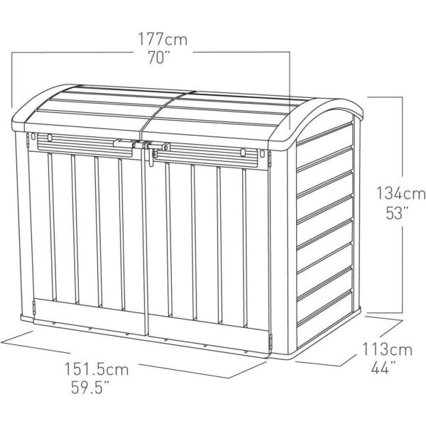 Keter 5.5′ x 3.5′ Store It Out Ultra Plastic Shed