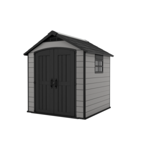 Keter 7.5’x7′ Premier Heavy Duty Plastic Shed – Grey