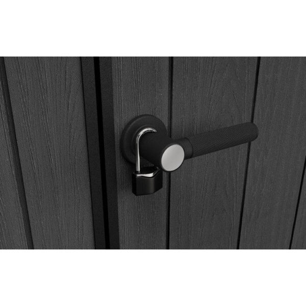 Keter 7’x 7′ Cortina Heavy Duty Plastic Pent Shed – Dark Grey