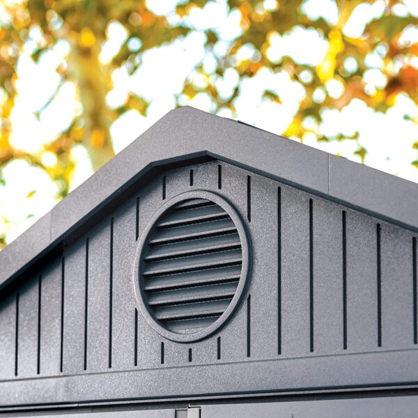 Keter 6’x8′ Darwin Heavy Duty Plastic Garden Shed –  Grey