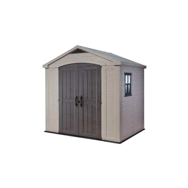 Keter 8’x6′ Factor Heavy Duty Plastic Garden Shed – Beige