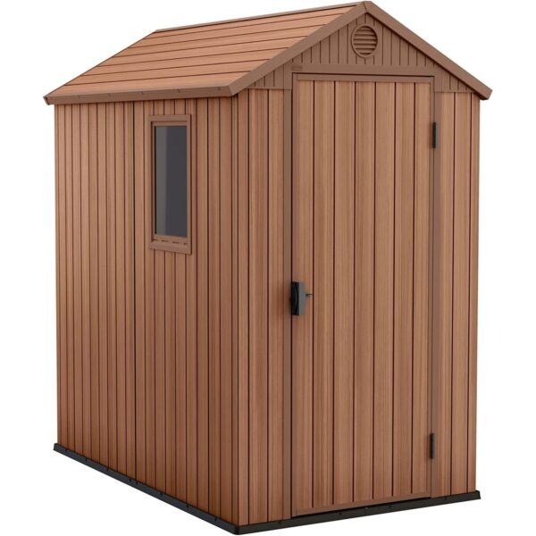Keter Darwin 6x4 ft Plastic Shed with floor –  Brown