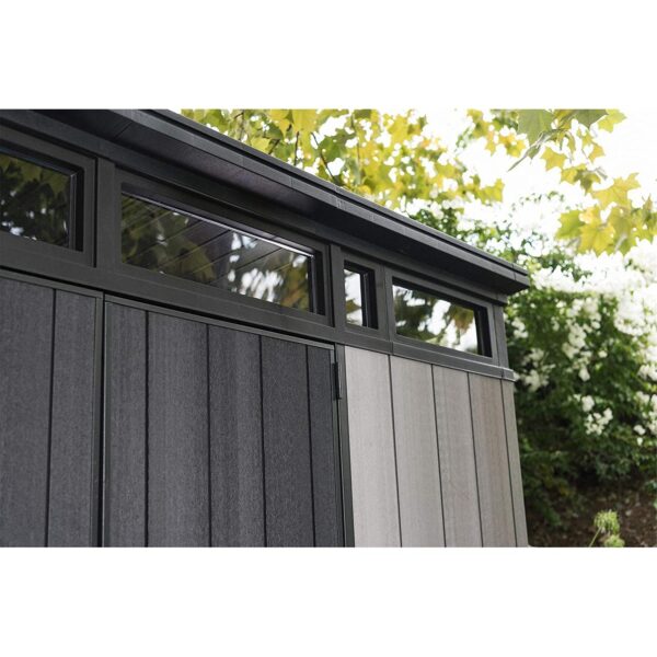 Keter 11’x 7′ Artisan Heavy Duty Plastic Pent Shed – Grey