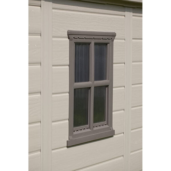 Keter 4’x6′ Factor Heavy Duty Plastic Garden Shed – Beige