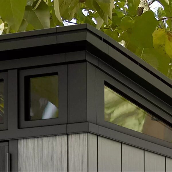 Keter 7’x 7′ Artisan Heavy Duty Plastic Pent Shed – Grey