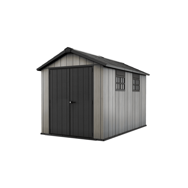 Keter 7.5′ x 11′ Oakland Heavy Duty Plastic Shed – Grey