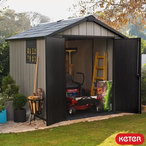 Keter 7.5′ x 9′ Oakland Heavy Duty Plastic Shed – Grey