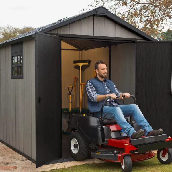 Keter 7.5′ x 9′ Oakland Heavy Duty Plastic Shed – Grey