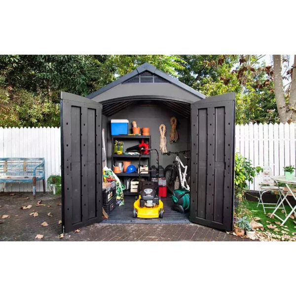 Keter 7.5’x7′ Premier Heavy Duty Plastic Shed – Grey