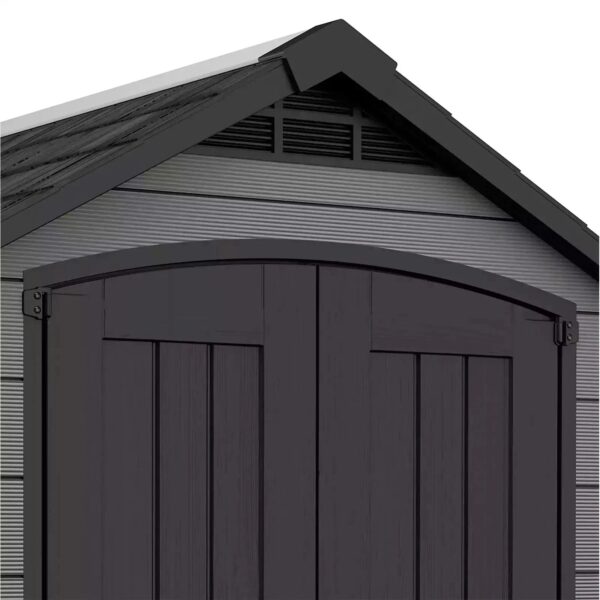 Keter 7.5’x9′ Premier Heavy Duty Plastic Shed – Grey