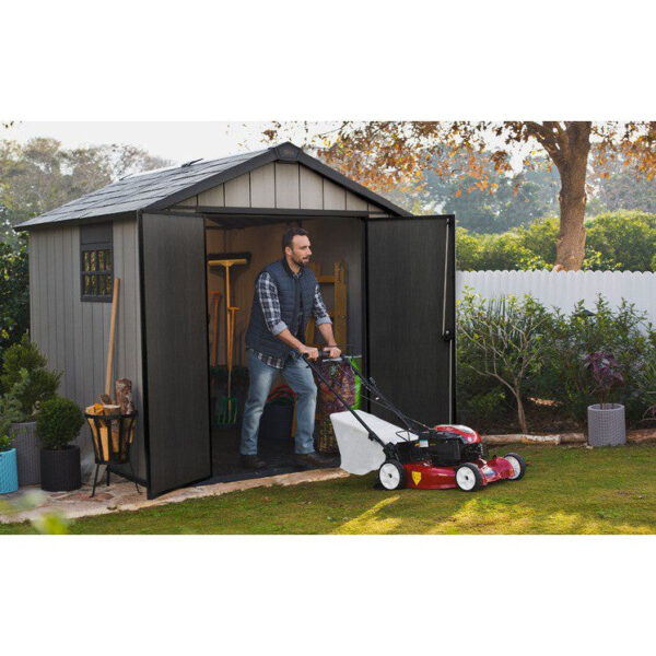 Keter 7.5′ x 9′ Oakland Heavy Duty Plastic Shed – Grey