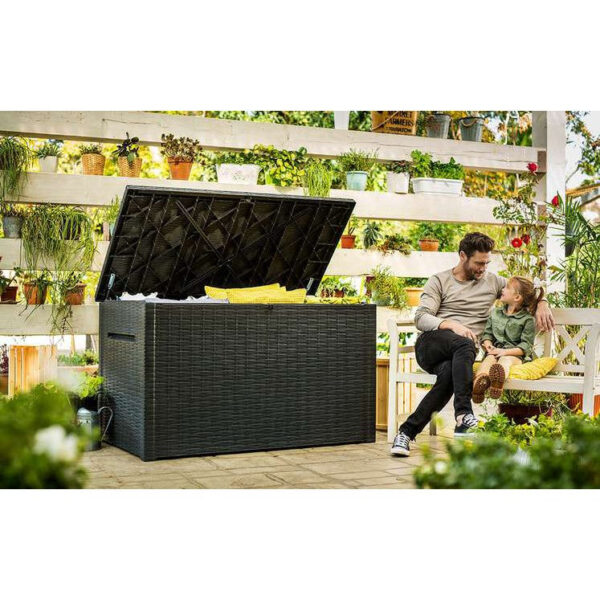 Keter Java 870 Litre Plastic Storage Box - Grey