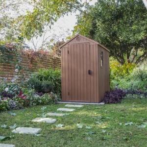Keter Darwin 6x4 ft Plastic Shed with floor –  Brown